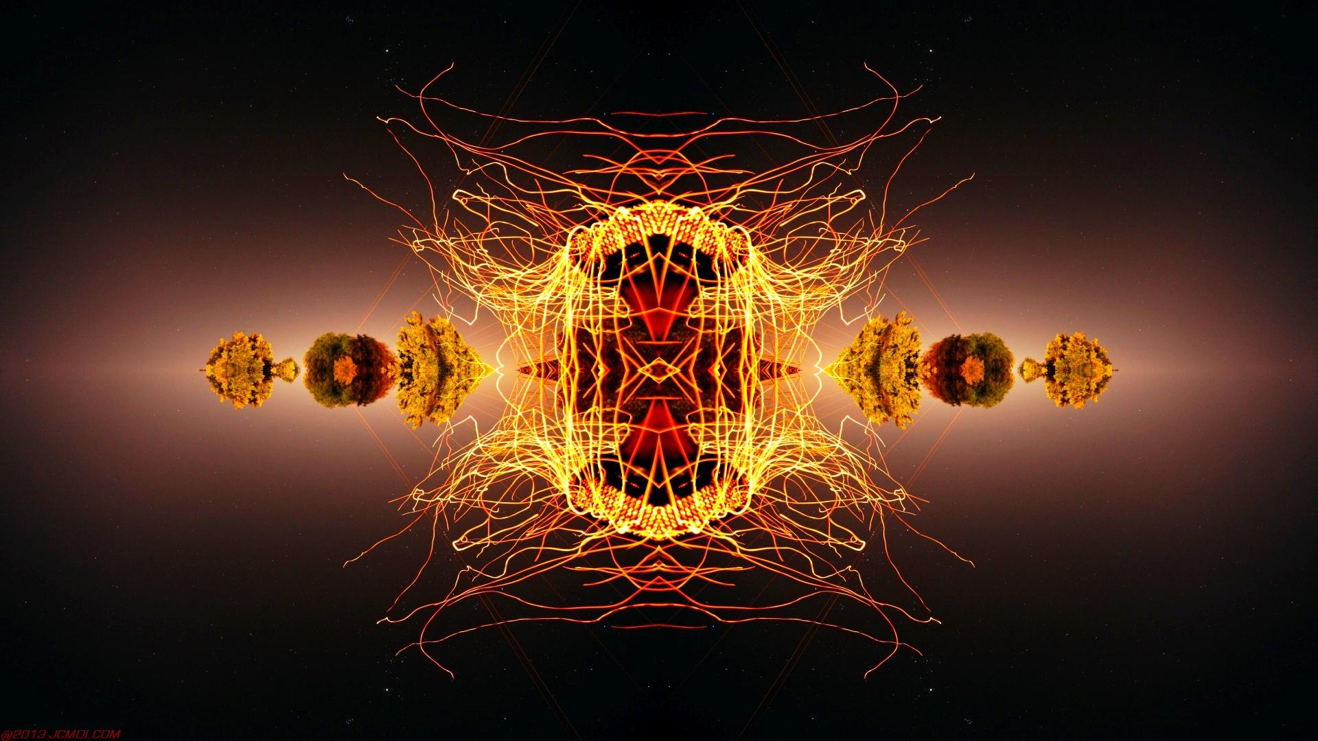 Chimney Sparks Abstract Artwork Timelapse Still Images